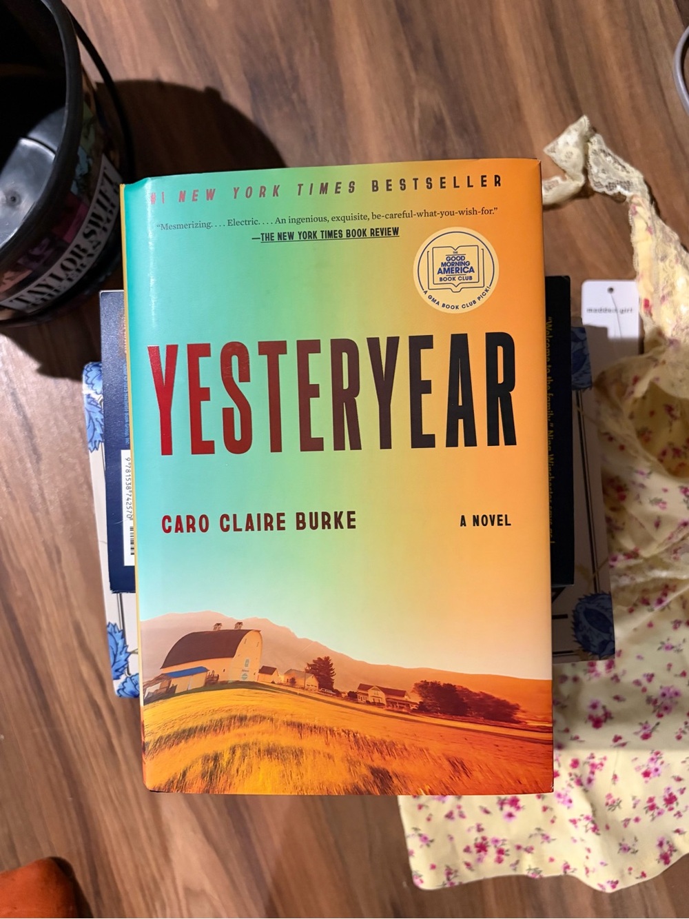 Yesteryear by Caro Claire Burke — Orange & Green Hardcover Novel